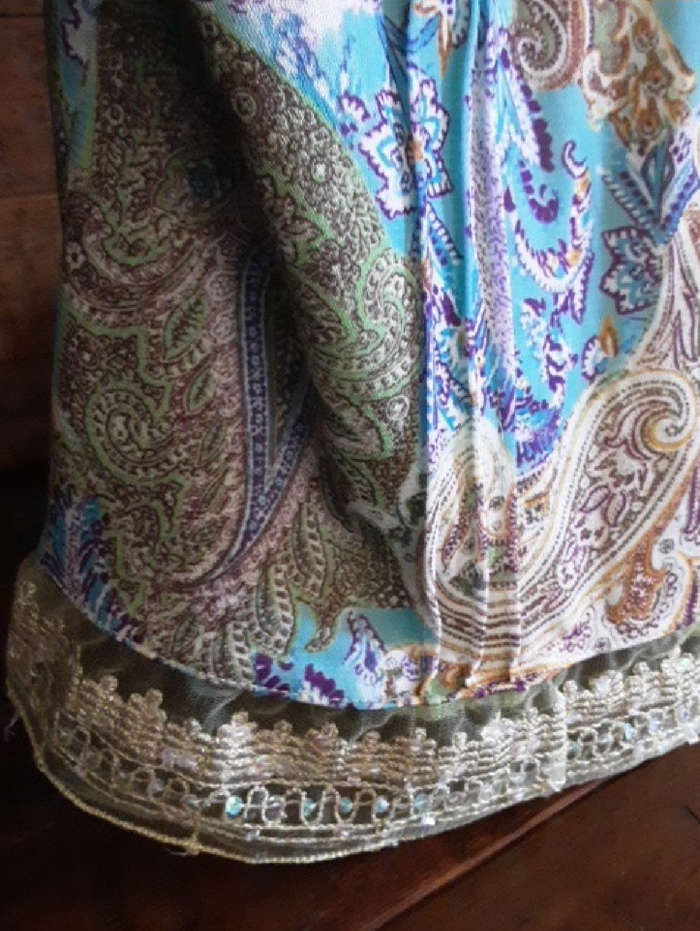 Fire Los Angeles Lace-Trim Paisley Cami Tank Top - Picture 5 of 7